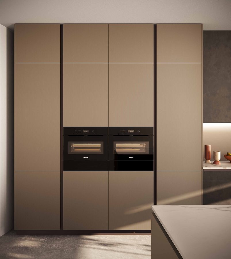 Vetro opaco, dettaglio della cucina Bijou