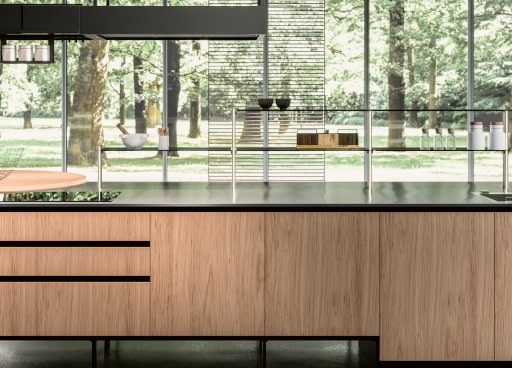 Essenze legno, dettaglio della cucina CUCINAnD'O