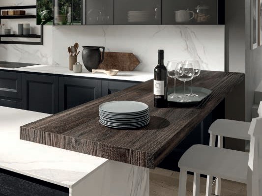 Essenze legno, dettaglio della cucina Ylenia